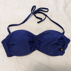 La Vie En Rose Aqua Bikini Bandeau Top Adjustable Straps